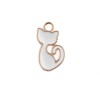 John Bead 10pcs Sweet & Petite White Retro Cat, Small Simple Charms - 2 of 4