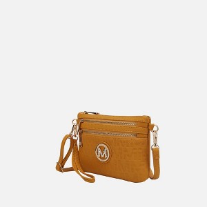MKF Collection Roonie Milan M Signature Crossbody Wristlet Bag by Mia K - Mustard - 1 of 4