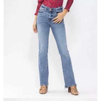 Women's High Waist Double Button Bootcut Jean - Judy Blue