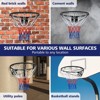Dexmalle 18" Steel Rim Wall Mounted Basketball Goal Hoop with Net for Indoor Outdoor Black - 2 of 4