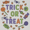 Rerun Island Women Trick Or Treat Colors Short Sleeve Graphic Cotton Baby Tee - 2 of 4