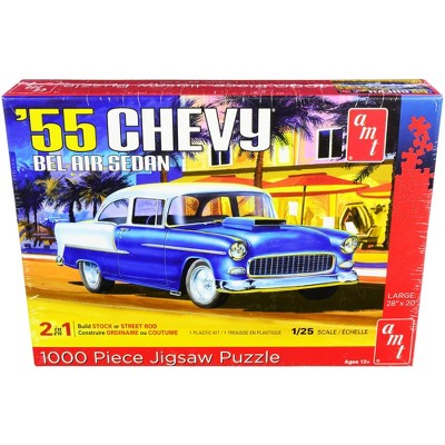 Jigsaw Puzzle 1955 Chevrolet Bel Air Sedan MODEL BOX PUZZLE (1000 piece) by AMT