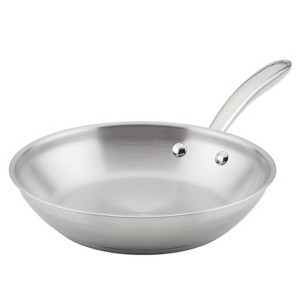 Rachael Ray 10" Stainless Steel Frying Pan: Nonstick, Oven & Dishwasher Safe, Induction Compatible, Riveted Handle - 1 of 4