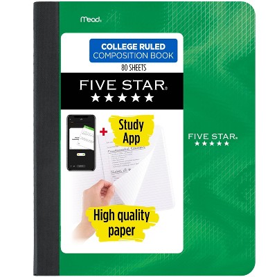 Five Star Active 80ct College Ruled Comp Book Assorted