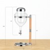 Nispira Ice Sake Wine Whisky Dispenser | Jug Cooler Decanter with Wooden Handle Borosilicate Glass Valve Opening, 1 Set - 3 of 4