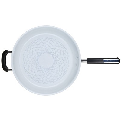 Farberware Eco Advantage 12.5 Nonstick Ceramic Deep Frying Pan With Helper  Handle Gray : Target