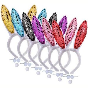 Easter Headband Rabbit Ears Headband Rabbit Ears with Wire for Halloween, Cosplay, Easter, Costume Parties, Kids & Adults - 1 of 4