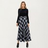 Anna-Kaci Women’s Plaid Maxi Skirt with Soft Flowing Drape, Flattering A-Line Silhouette, and Comfortable Stretch Waistband Detail - 2 of 4