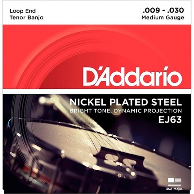 D'Addario EJ63 Nickel Tenor Banjo Strings (9-30)