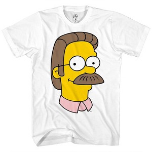 The Simpsons Mens Homer Shirt - Homer, Moe Szyslak, Chief Wiggum, Ned Flanders, Bart, Lisa Big Face Costume Cosplay T-Shirt - 1 of 1