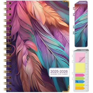 Global Printed Products Hardcover AY 2025-2026 Fashion Planner - 5.5"x8" (Pastel Peacock) - 1 of 4