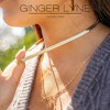 Herringbone Chain Necklace for Men or Women 18 Inch 5.5mm Wide 18K Gold Plated Stainless Steel Ginger Lyne - 2 of 4