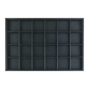 Unique Bargains PU Leather Jewelry Display Organizer Trays with Removable Dividers for Drawers - 1 of 4