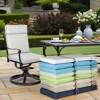 Aoodor Outdoor High Back Dining Chair Cushion Set, Water Proof & Stain Resistant Polyester Fabric Cover with Ties and Zipper, Set of 4 - 3 of 4