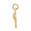 Black Bow Jewelry 14k Yellow Gold 2D Fire Department Insignia Charm - 2 of 4