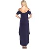 Women's Cold Shoulder Lexi Maxi Dress with Pockets - White Mark - 3 of 3