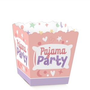 Big Dot of Happiness Pajama Slumber Party - Party Mini Favor Boxes - Girls Sleepover Birthday Party Treat Candy Boxes - Set of 12 - 1 of 4