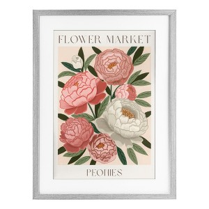 Stupell Industries Flower Market Peonies Framed Print Under Glass - 1 of 4