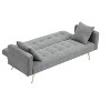 NicBex Couches for Living Room 71.7" Loveseat Sofa Bed Adjustable Sofa Bed Modern Teddy Upholstered 2-seater Sleeper Sofa with 2 Throw Pillows - 4 of 4