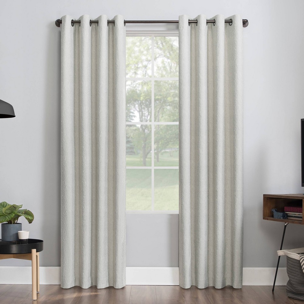 Photos - Curtains & Drapes 96"x52" Noir Dimensional Thermal Extreme Total Blackout Grommet Top Curtai