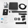 ChicFurnit Showerheads Rainfall Shower Head with Handheld Spray Combo Extention Arm High Pressure Showerheads for Bathroom, Black, 18.3"*13"*5.5" - 3 of 4