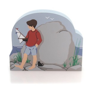 Cats Meow Village 3.0 Inch Greeting From A Boy Personalize It Life Celebration Village Accessories - 1 of 2