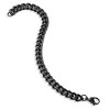 Crucible Men's Knife Edge Curb Chain Black Steel Bracelet - 4 of 4