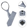 INSPIRE CHIC Men's Formal Casual Pre-tied Solid Color Neck Adjustable Zipper Ties - 3 of 4