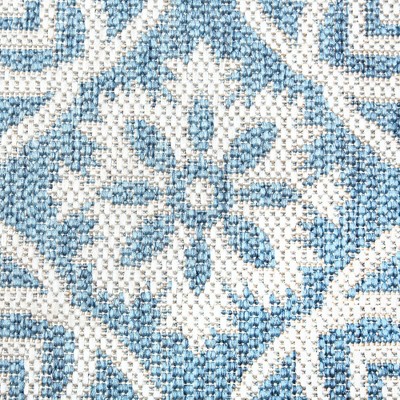 Danica Medallion Blue/Gray Synthetic Indoor/Outdoor Area Rug