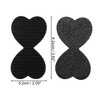 Unique Bargains Women's Heart Shape Magic Tapes Hair Pads Black 2 Pcs - 4 of 4