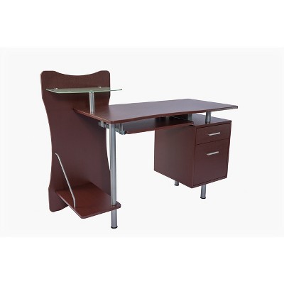 Stylish Computer Desk with Storage Brown - Techni Mobili