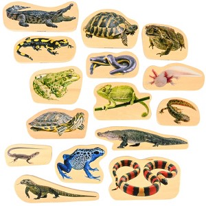 TickiT® Wooden Reptile & Amphibian Blocks - Set of 15 - 1 of 4