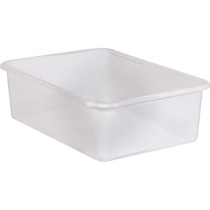 Teacher Created Resources Large Plastic Storage Bin, Clear (Pack of 6) - 1 of 1