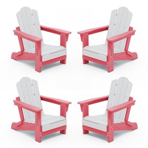 Hyleory Kids’ Foldable Adirondack Chair Set, 4-Piece – Durable HDPE Outdoor Chairs for Children - 1 of 4