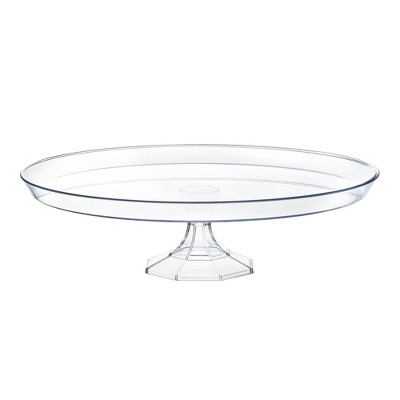 Smarty Had A Party 11.6" Clear Medium Round Plastic Cake Stands - 12 pcs