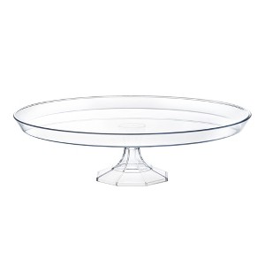 Smarty Had A Party 11.6" Clear Medium Round Plastic Cake Stands - 12 pcs - 1 of 4