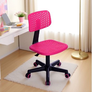 Homy Casa Adjustable Swivel Study Chair for Kids, Dorm & Home Office, Pink - 1 of 4