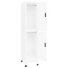 vidaXL Locker Grey Steel Large Locker Cabinet Rectangular Industrial - White With 2 Lockers - 3 of 4
