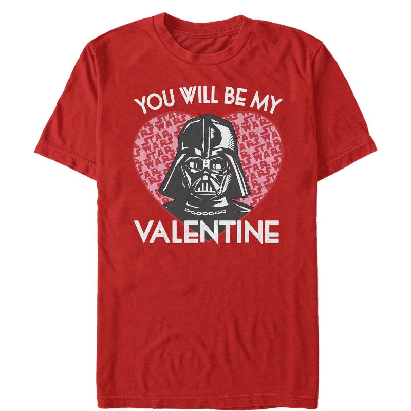 Men's Star Wars Valentine Darth Vader Invitation T-Shirt, 1 of 5