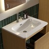 Vynxaria 29.92"L x 18.3"W Gloss White One-Piece Ceramic Bathroom Sink Countertop Basin - 3 of 4