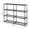 Fontoi Baker's Racks, 4 Tier Wire Shelf with Cover(2 Pack), FreeStanding Metal Storage Rack for Entrance Garage Kitchen Office, Black, 57"*14"*45" - 2 of 4