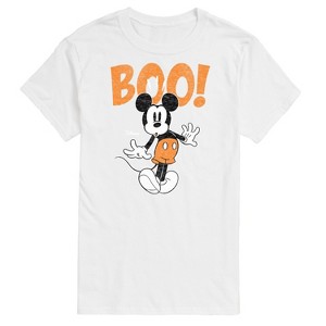 Men's - Disney - Mickey Scared Boo Short Sleeve Graphic T-Shirt - 1 of 4