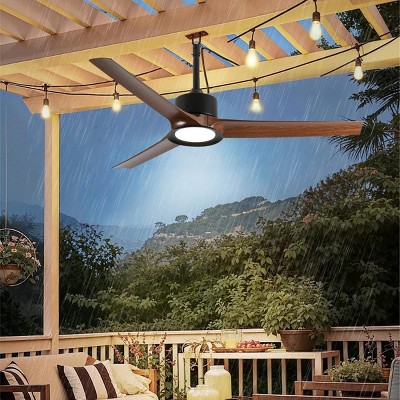 52" Outdoor Ceiling Fan with LED Light, Waterproof Patio Ceiling Fan for Porch, Deck, and Gazebo – The Pop Home