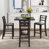 Whisen Modern Dining Set with Reinforced Backrests, Rubber Pads & Long-Lasting Rubber Wood Frame - 2 of 4