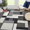 Large Area Rug Machine Washable Rug Geometric Non Slip Low Pile Rug Stain Resistant Indoor Carpet for Living Room - 2 of 4