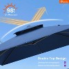 PURPLE LEAF Outdoor Cantilever Umbrellas with Base Large Patio Umbrella Offset Umbrella 360 Degree Rotation - 2 of 4