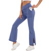 WhizMax Women's High-Waisted Flared Yoga Pants with Side Slits and Pockets - 3 of 4