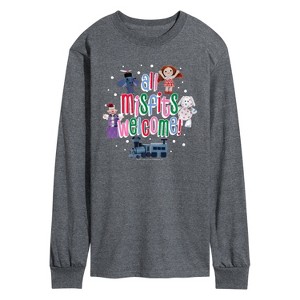 Men's - Rudolph - All Misfits Welcome Long Sleeve Graphic T-Shirt - 1 of 3