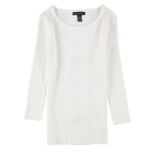 I.N.C International Concepts Womens Crosert Back Knit Sweater, White, Medium - 1 of 2