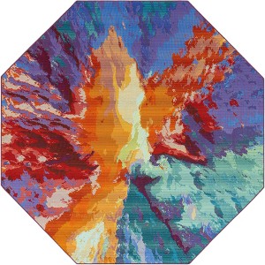 Unique Loom    Outdoor Modern Monteverde Area Rug - 1 of 4